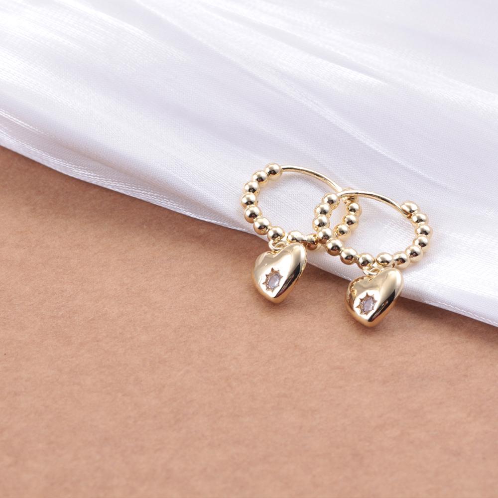 The Latest 925 Sterling copper Gold Heart Light Luxury Temperament Is Suitable For Daily Wear As A Gift For Women