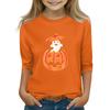 Print Tops For Youth Girls 5-16 Years Round Neck 3/4 Sleeves T-Shirts Trendy Tops Outfit Tees