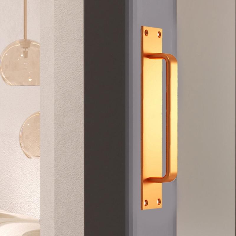 Set of 2 Multipurpose Barn Door Handles Hole Center Sturdy Aluminum Alloy for Sliding Door In Bathroom and Kitchen