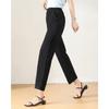 TERRE BLEUE Women's Casual Straight-Leg Cropped Pants