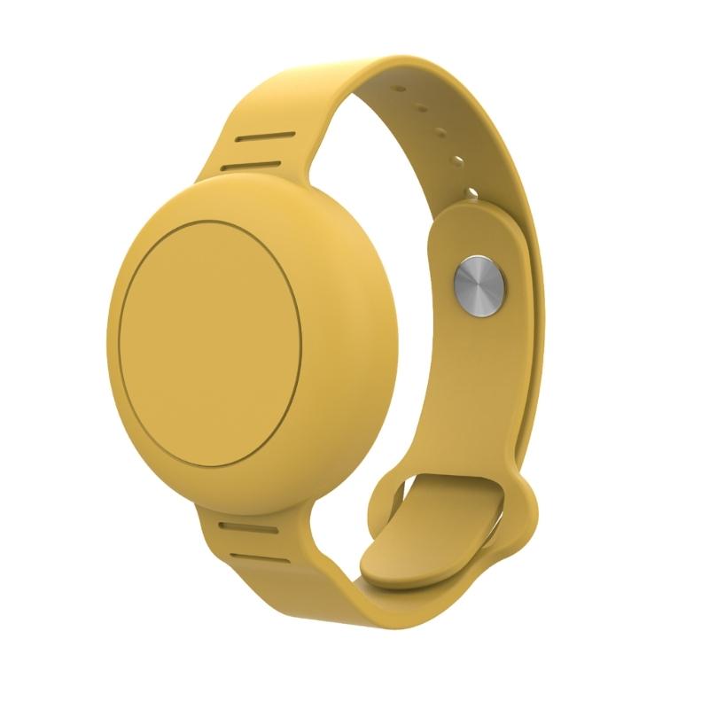 Silicone Locator Bracelet Waterproof Watch Band Case Holder Lightweight Tracking Device Wristband Replacement жёлтый