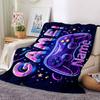 Custom Name Game Controller Theme Printed Blanket - Perfect for Couch, Bed, Travel & Outdoor Use | Machine Washable, Cozy & Durable.