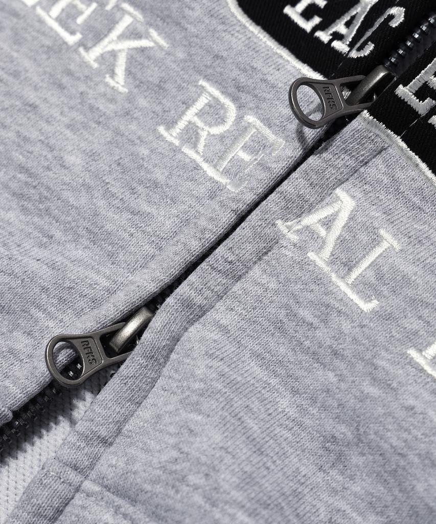 Rayfikers Applique Logo Zip-Up Hoodie Melange Grey (Mp6Tu148-097)