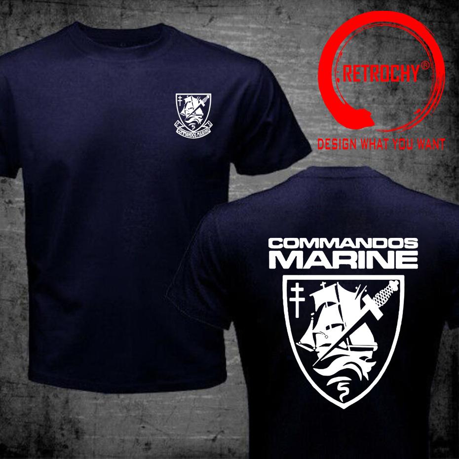 Funny T Shirt Unisex Military French Marines Special Operation Forces ComUnisexdos Marine T Shirts Unisex Casual TShirt Hombre Camisetas