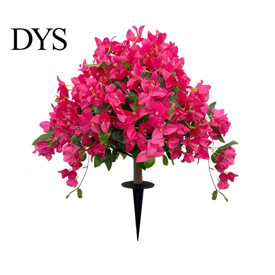 Realistisches Heim-Ornament Künstlicher Bougainvillea-Kugelbaum, Kunstseidenblumen mit Erdspieß, UV-beständige Blumen für die Haustür