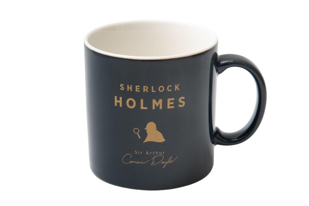 HAYAKAWA FACTORY Arthur Conan Doyle Sherlock Holmes Made In Japan Mug, 360ml, (Gray/Matte Gold)