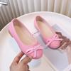 Spring Autumn Simple Children's Flats Sweet Bowknot Girls Fashion Princess Ballet Shoes New Versatile Kids Causal Leather Shoes