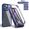 360 Clear Shockproof Case For iPhone 16 Pro Max Screen Back Transparent Cover Full Protection For iPhone 16 Plus 16Pro Max Cases