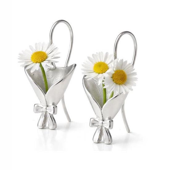 DIY Bouquet Necklace Earrings Wearable Mini Vase Pendant Necklace Insert Real or Dried Flowers Mini Flower Holder Jewelry Gift for Mom Grandma Wife