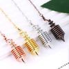 Pendulos Openable Design Metal Pendulum Copper Material Spiral Shape Dowsing Pendulum Divination Pendulum Meditation Session