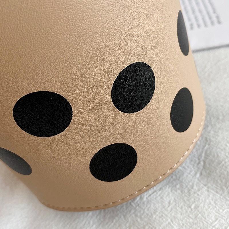 Creative Texture Milk Tea Small Bag Personality Cute Cartoon Style Autumn and Winter One-shoulder Messenger Mobile Phone Bag