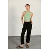Women's Lace-Up Elastic Waist Linen Blend Jogging Trousers