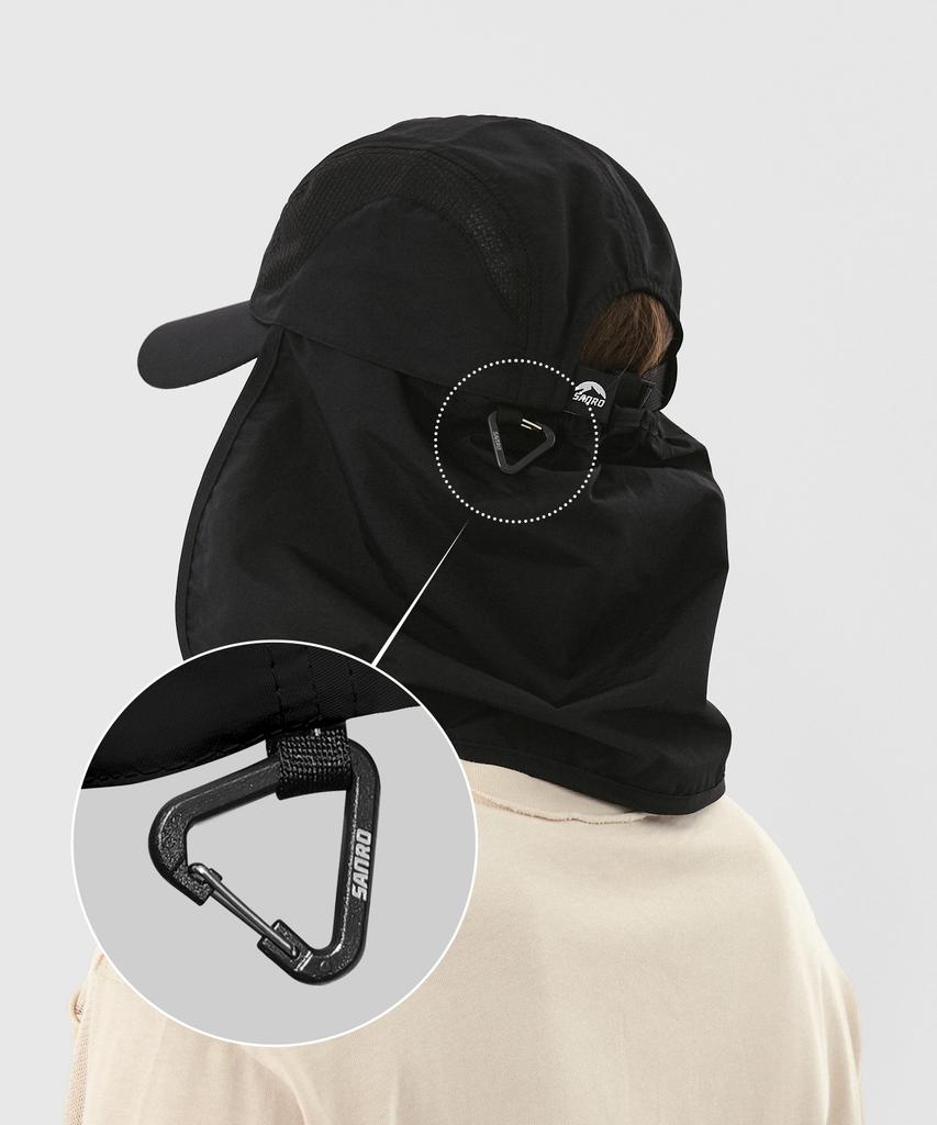 Sanlo [Unisex] Sunshade Nylon Ball Cap - Black