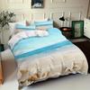 Sea Star Shell Sea Conch Beach Print Duvet Cover Summer Beach Hawaiian Tropical Style Quilt Cover Soft Comfortable Bedding Cover