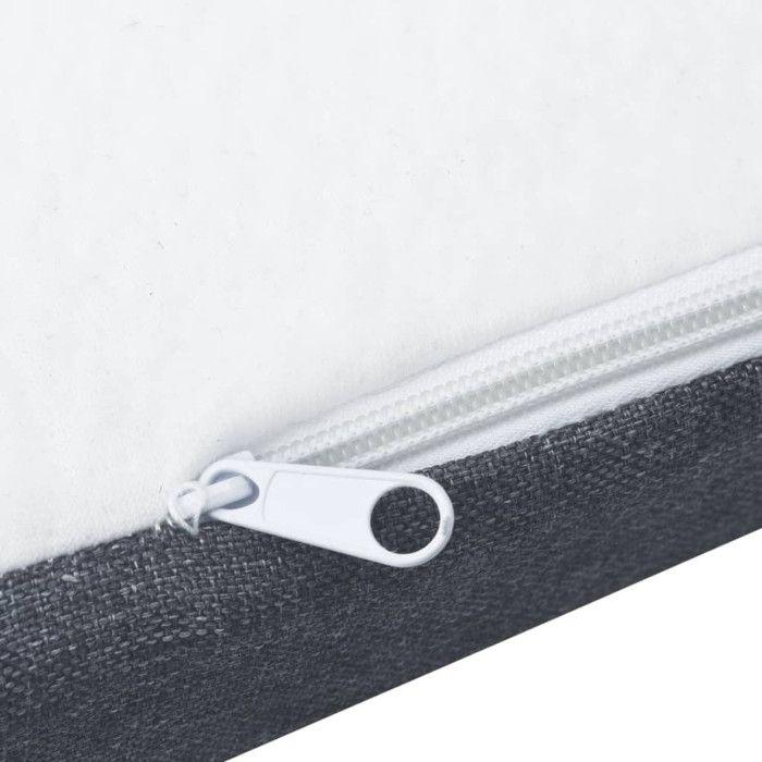 VidaXL Mattress Topper for Divan Bed Mattress Protector Bed Protector Cover Washable Comfortable Soft White and Dark Grey 288213