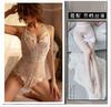 Lace perspective seduction lingerie sexy hot onesie open crotch free sex suit passion pajamas women