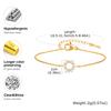 Vnox Cubic Zirconia Sunflower Bracelets For Women Girls,Positive Sunshine Classic Stainless Steel Chain Bracelet Jewelry Gifts