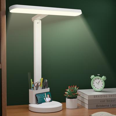 Modern Night Bed Lamp Touch Control LED Desk Lamp 3 Color Modes with Pen Holder for Dorm Study Office Bedroom