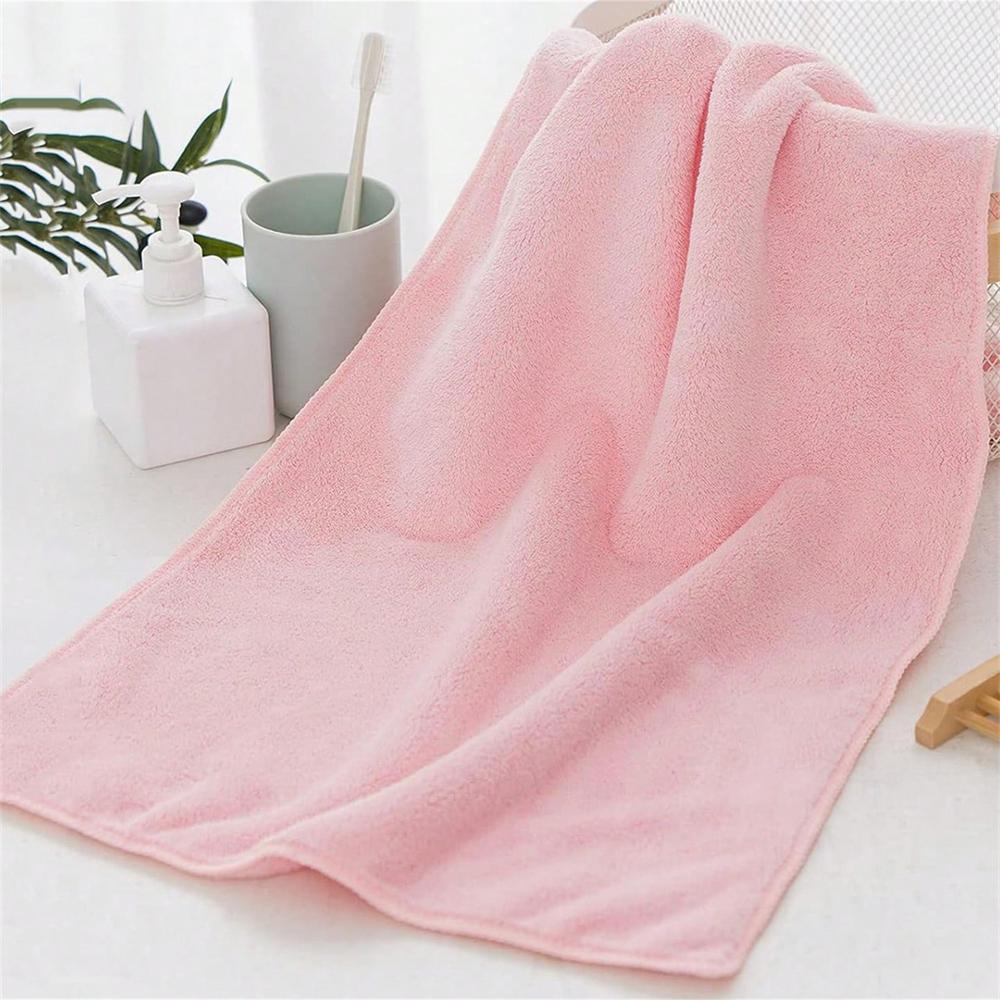 1PC Durable Thickened Coral Fleece Towel Absorbent Lint-Free Bath Towel Soft Gym Towel Household