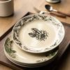 Retro Chinese Style Ceramic Plate Light Luxury Restaurant Plates Breakfast Dessert Trays Delicious Dishes Household Tableware