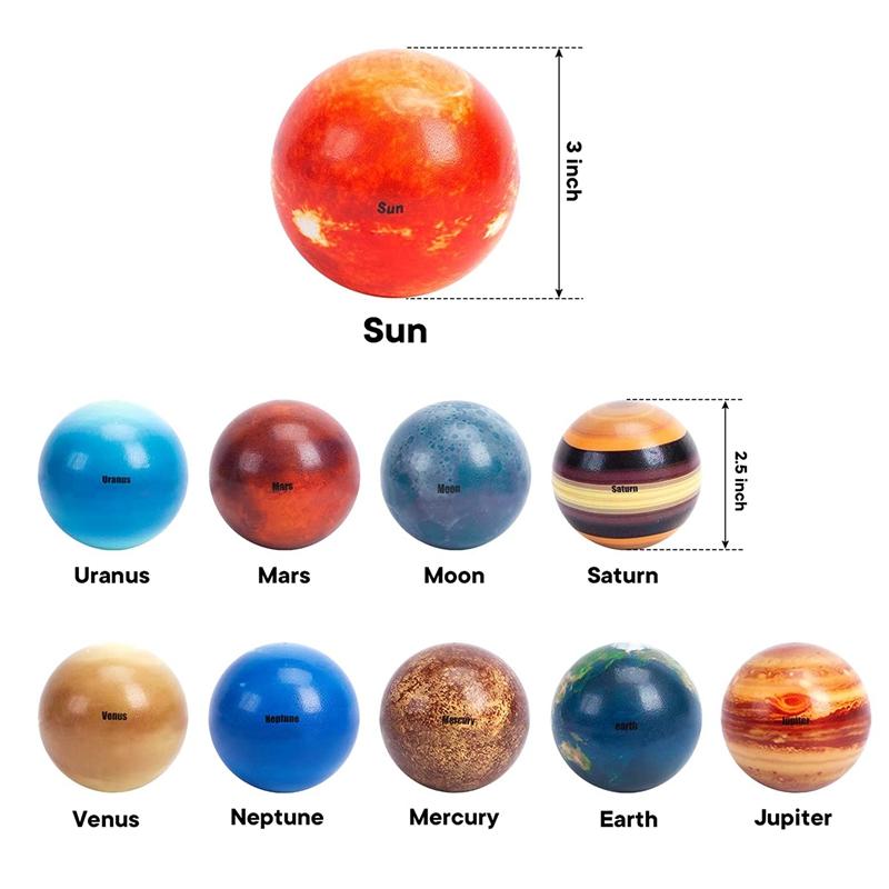 Toys Toys Solar System Planets Stress Ball For Space Decompression Education Universe Children's Early Education Gifts Kids