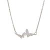 New Product Hot Sale Double Butterfly Necklace for Women High-end Micro-inlaid Jewelry Clavicle Chain