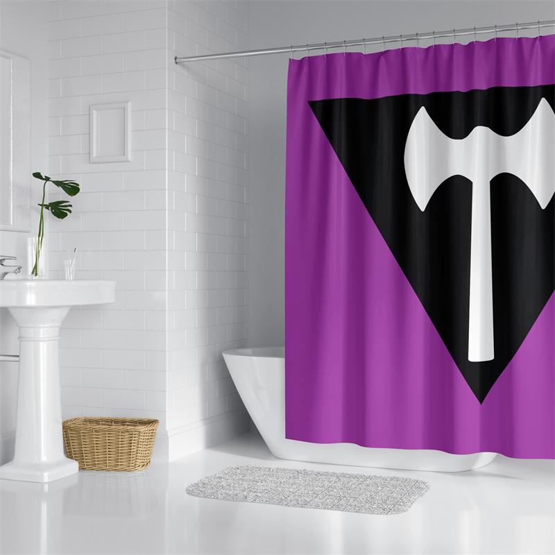 Dunika Chen Aertemisi Labrys Lesbian Flag Pride Lgbt Shower Curtain Set With Grommets And Hooks For Bathroom Decor