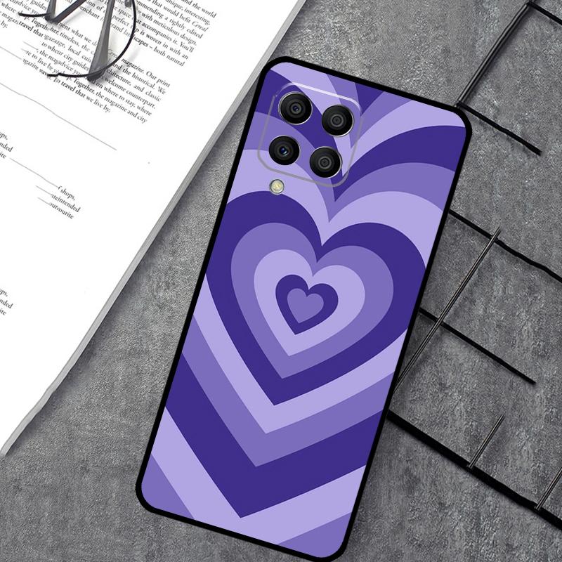 Purple Brown Pink Blue Heart Case For Samsung Galaxy M15 M11 M12 M13 M14 M06 M16 M36 M56 M31 M53 M32 M52 M35 M55 M34 M54