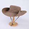 Summer Cowboy Hat Bucket Hat Women's Outdoor Big Brim Fishing Hat Hiking Camping Sun Protection Quick Drying Big Brim Adjustable