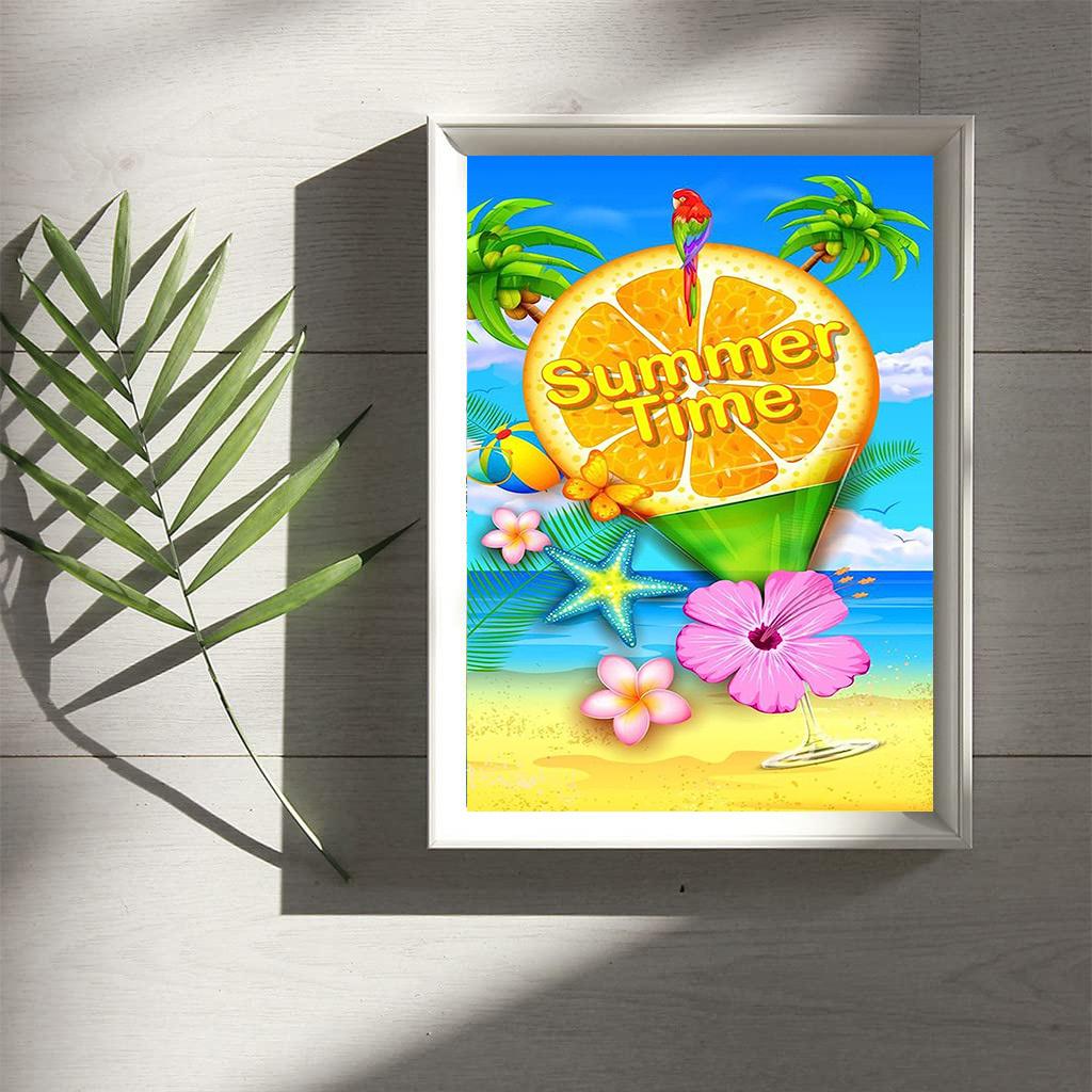 

DIY алмазная живопись летнее время набор для вышивки крестом мозаика искусство алмазная живопись полный круг/квадратный алмаз украшение дома