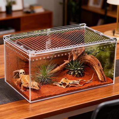 Terárium pro plazy odolné proti úniku Akrylové terárium pro plazy Habitat pro žáby Terária pro plazy Nádrž pro tarantule Pro žáby Ještěrky Gekony