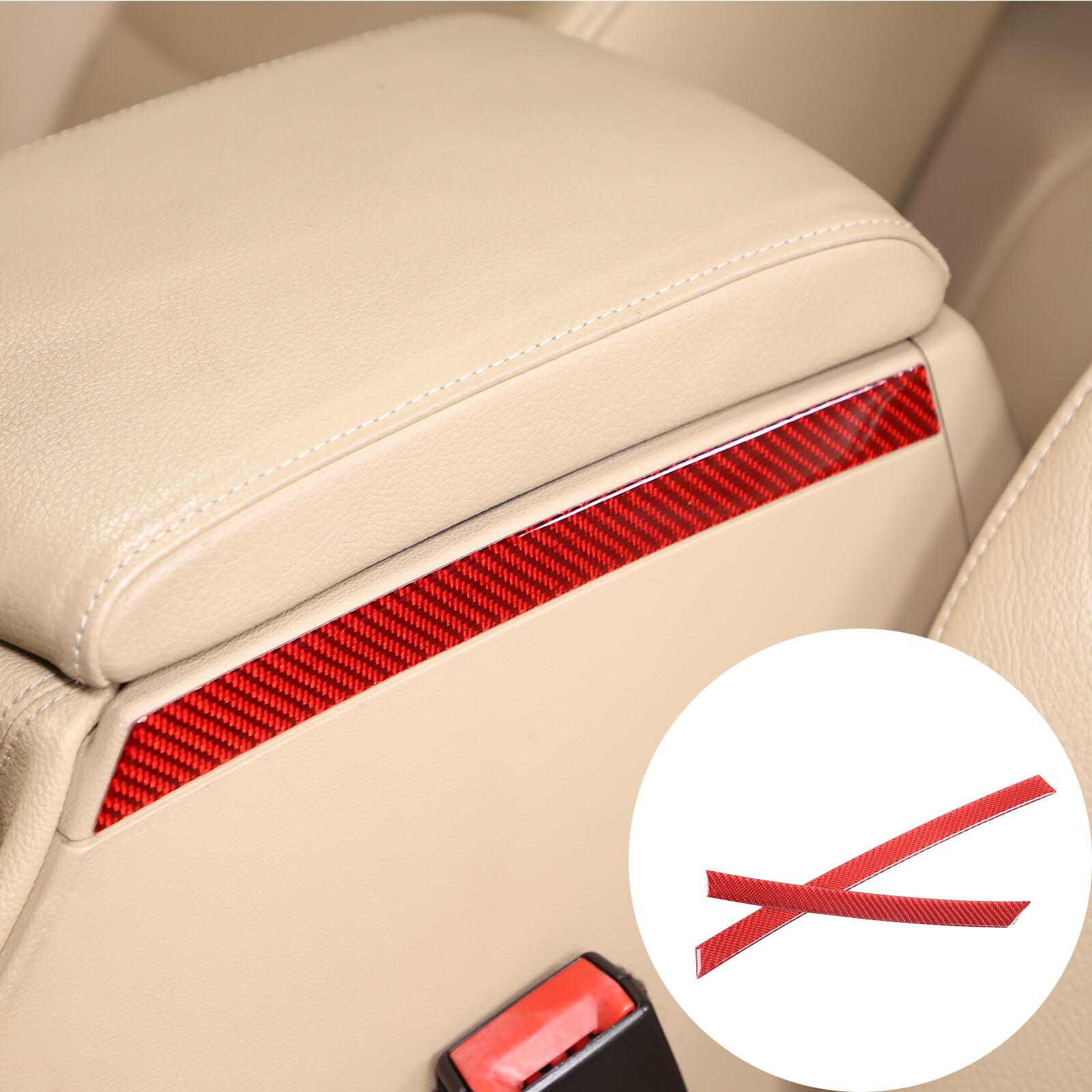 Red Carbon Fiber Center Gear Shift Side Strip Trim For BMW 3 Series E90 2005-12