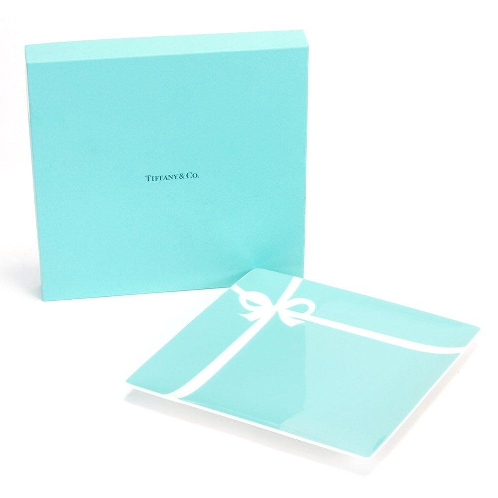 

[Доступна персонализированная гравировка] Tiffany & Co. Синяя тарелка, костяной фарфор (Без персонализации)