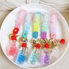 Luminous Bubble Bead Lipstick Keychain: Cute Liquid Quicksand Fashion Pendant.