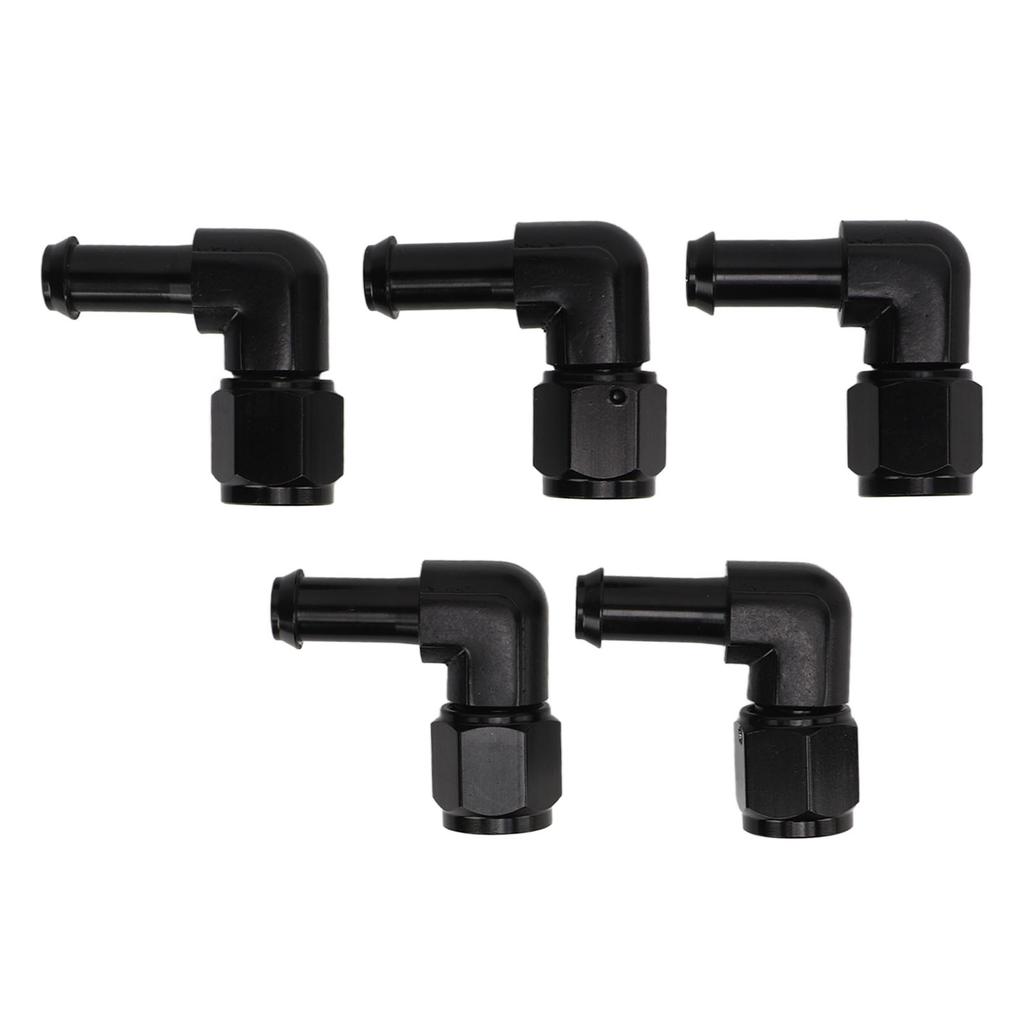 5 Pcs 90 Degree Fuel Line Fitting Adapter Leakage Prevention 6AN Female To 38in Barb Hose End