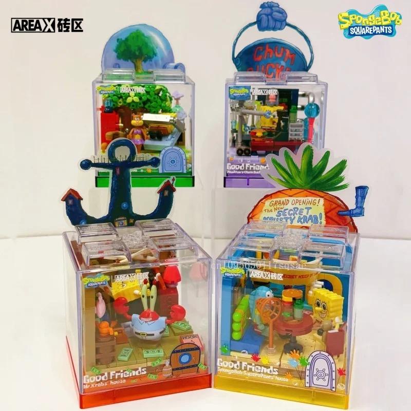 Area-X Spongebob Box Full Range Of Building Blocks Mr. Patrick Star Krabs Assembles Models Collects Decorations Toys Gifts