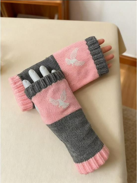 Yanxuan Ladies' Autumn-Winter Knit Gloves with Embroidery