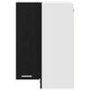 Hanging Corner Cabinet in Black Oak and White 57 x 57 x 80 cm