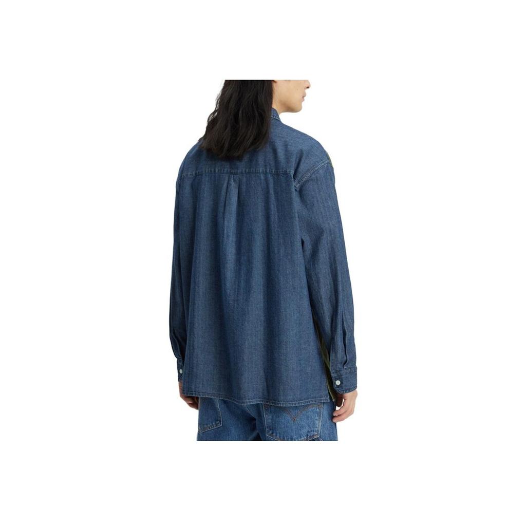 Levis Color Block Vintage Casual Denim Long Sleeve Shirt Men Shirts A5724-0001