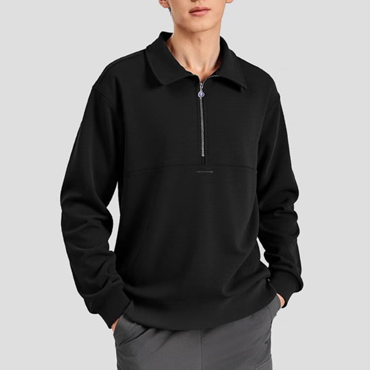 Skechers Comfortable Knitted Polo Neck Pullover Sweatshirt Men Tops L125M041-03B6
