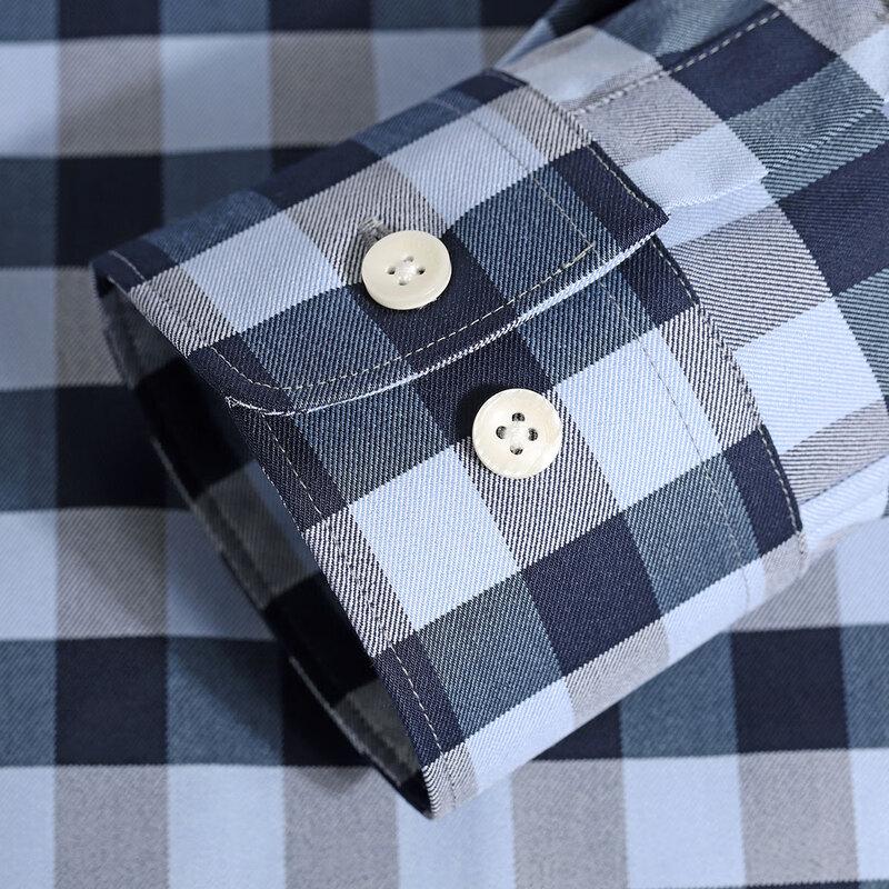 Goldlion GY Men's Casual Plaid Long-Sleeve Shirt
