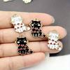 Cat Alloy Enamel Metal Charms Cute Pendants DIY Necklace Bracelet Earrings Keychain Valentine's Day Gift