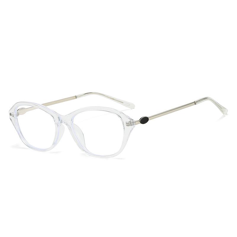 New Black Oval Computer Glasses Cat Eye Frame Women Men Anti Blue Light Elliptic Eyewear Blocking Optical Spectacle Eyeglasses