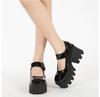 9.5cm Japanese Style Platform Lolita Shoes for Women Chunky Heels Vintage Soft Sister Girls Shoes School Heeled Mary Janes
