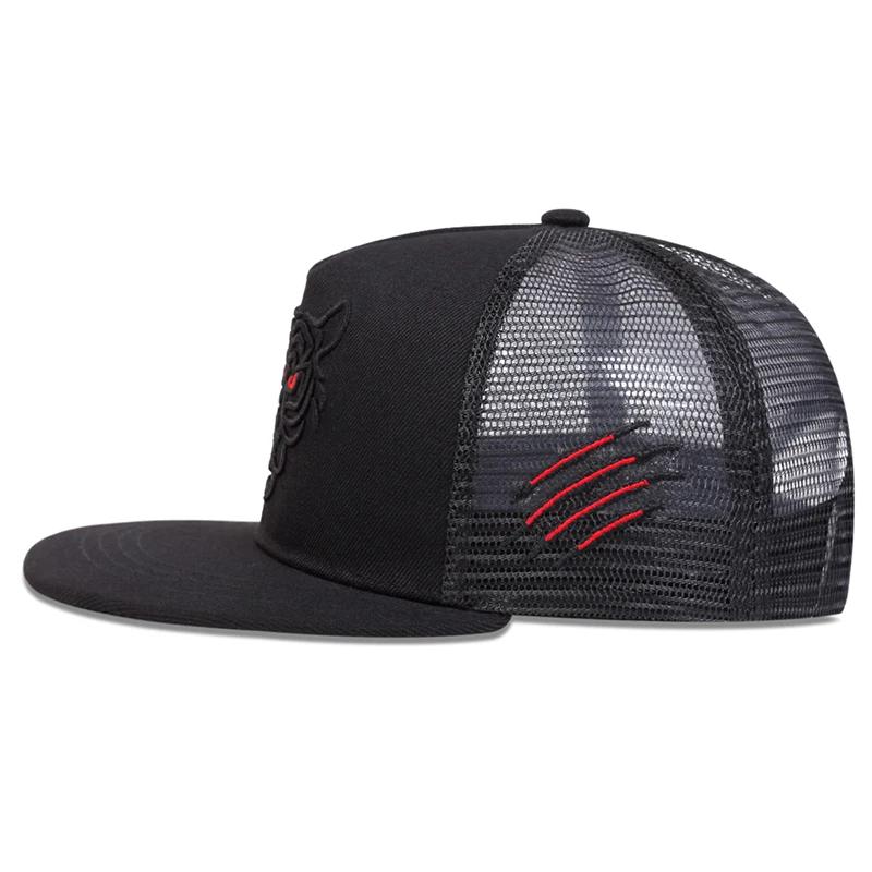 Unisex Tiger Embroidery Hip-hop Net Hats Spring Summer Adjustable Casual Snapback Baseball Caps Outdoor Sunscreen Hat