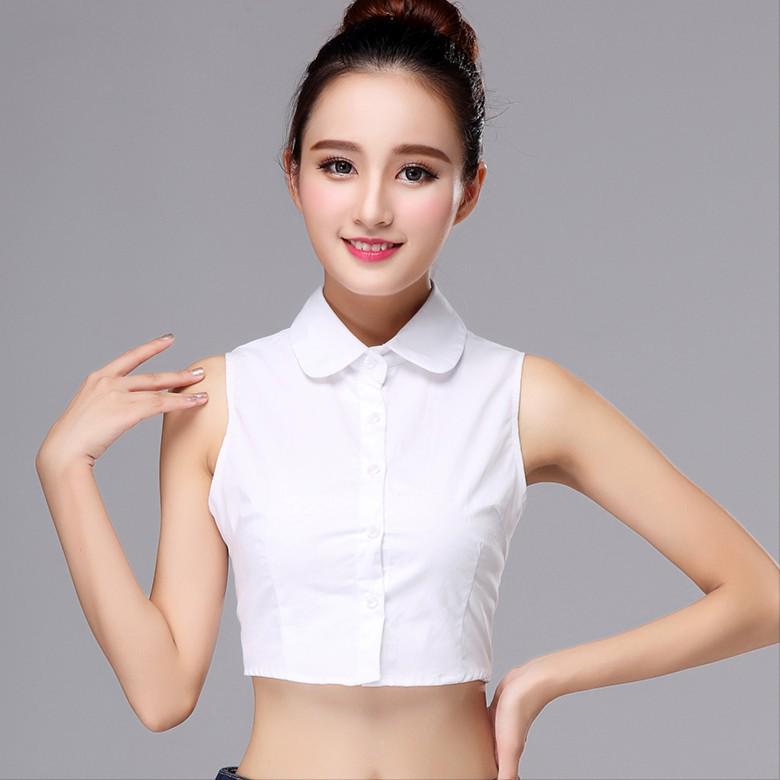 

Универсальный белый хлопковый съемный воротник в корейском стиле для девочек - Идеальный аксессуар для свитера на осень/зиму 2XL