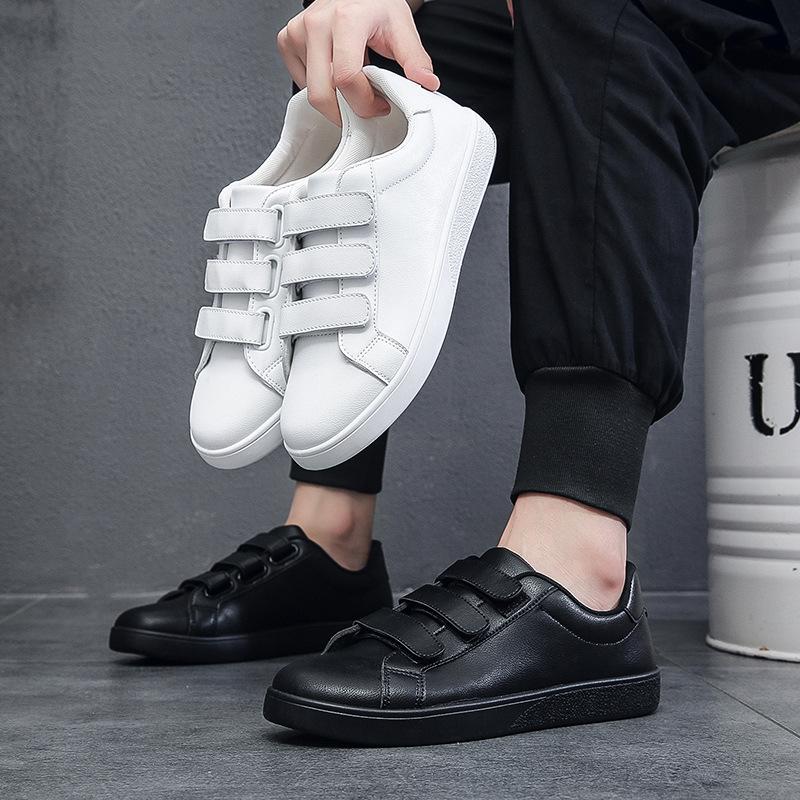 Spring new little white shoes men's low-top versatile Velcro sports and leisure men's shoes versatile board shoes men