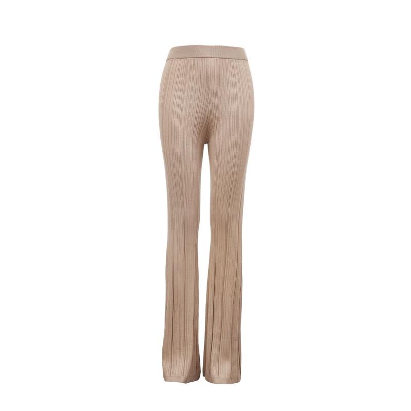 VEROMODA Ribbed Knit Flared Casual Pants