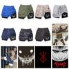Berserk Muay Thai Kickboxning UFC MMA Mixed Martial Arts Shorts Anime Män Kvinnor Unisex Dubbelt Lager Snabbtorkande Andningsbara Sport Gym Fitness Träning