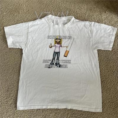Vintage oblečení pro ženy Emo Dámské letní oblečení Y2k Topy Grafická trička Y2k Písmeno Ležérní O-výstřih Krátký rukáv Oblečení